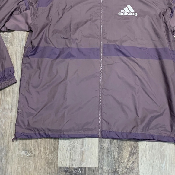Adidas W.N.D Mens Long Sleeve 1/2 Zip Pullover Jacket Purple FL3613 NEW Sz M - Picture 3 of 5